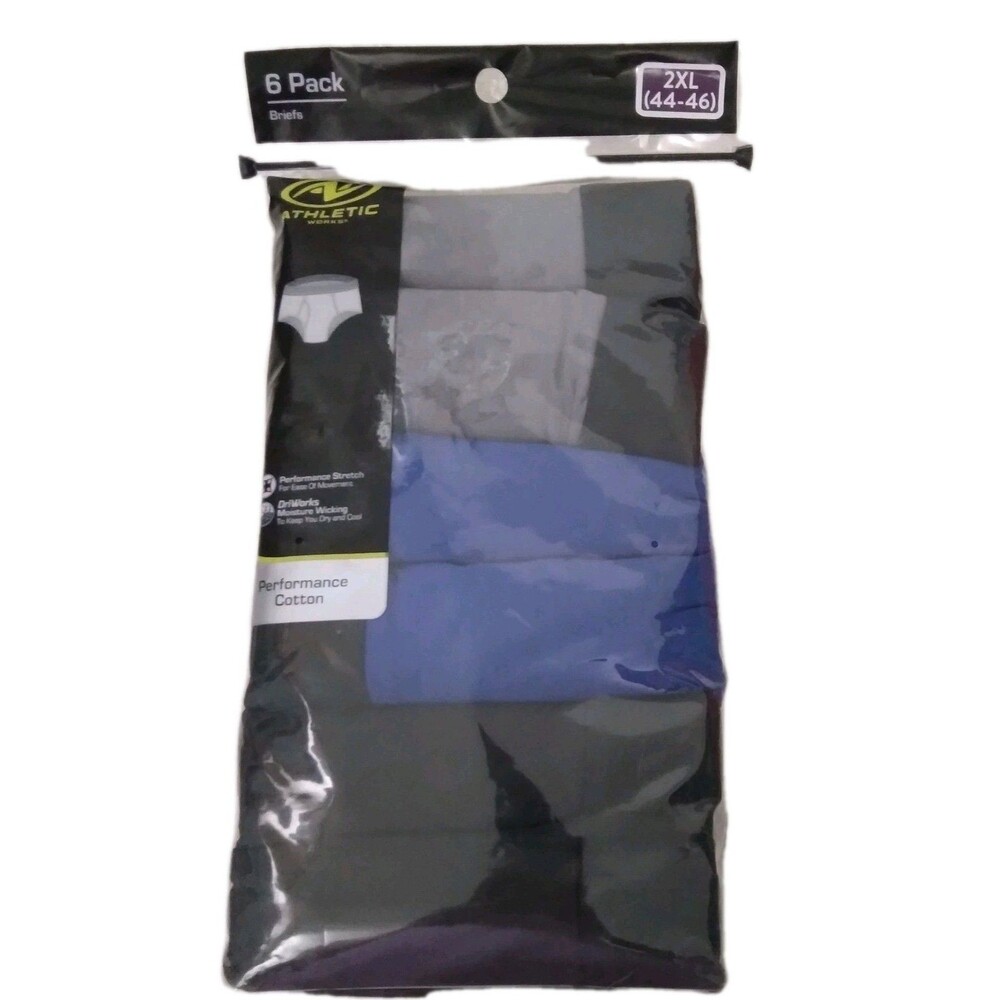 Mens Underwear 2XL 44 46 Briefs 6 pk Stretch Drawers Underpants Comfortable New
